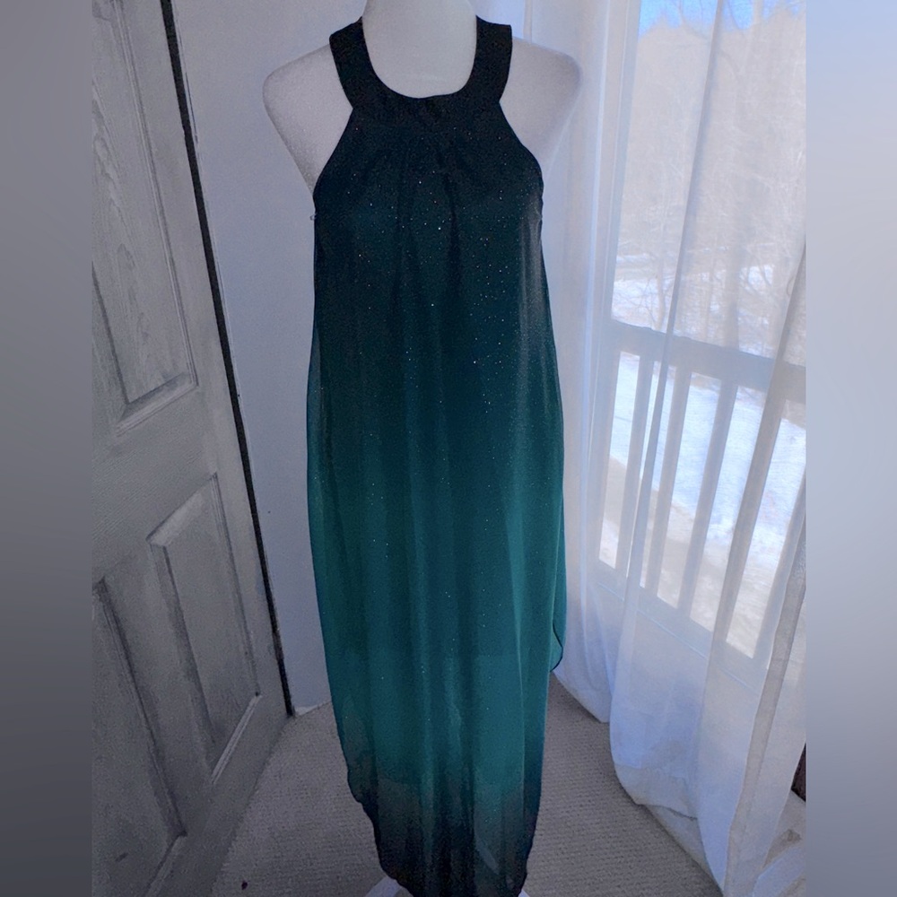Venus Green Shimmering sheer Dress - Size S
